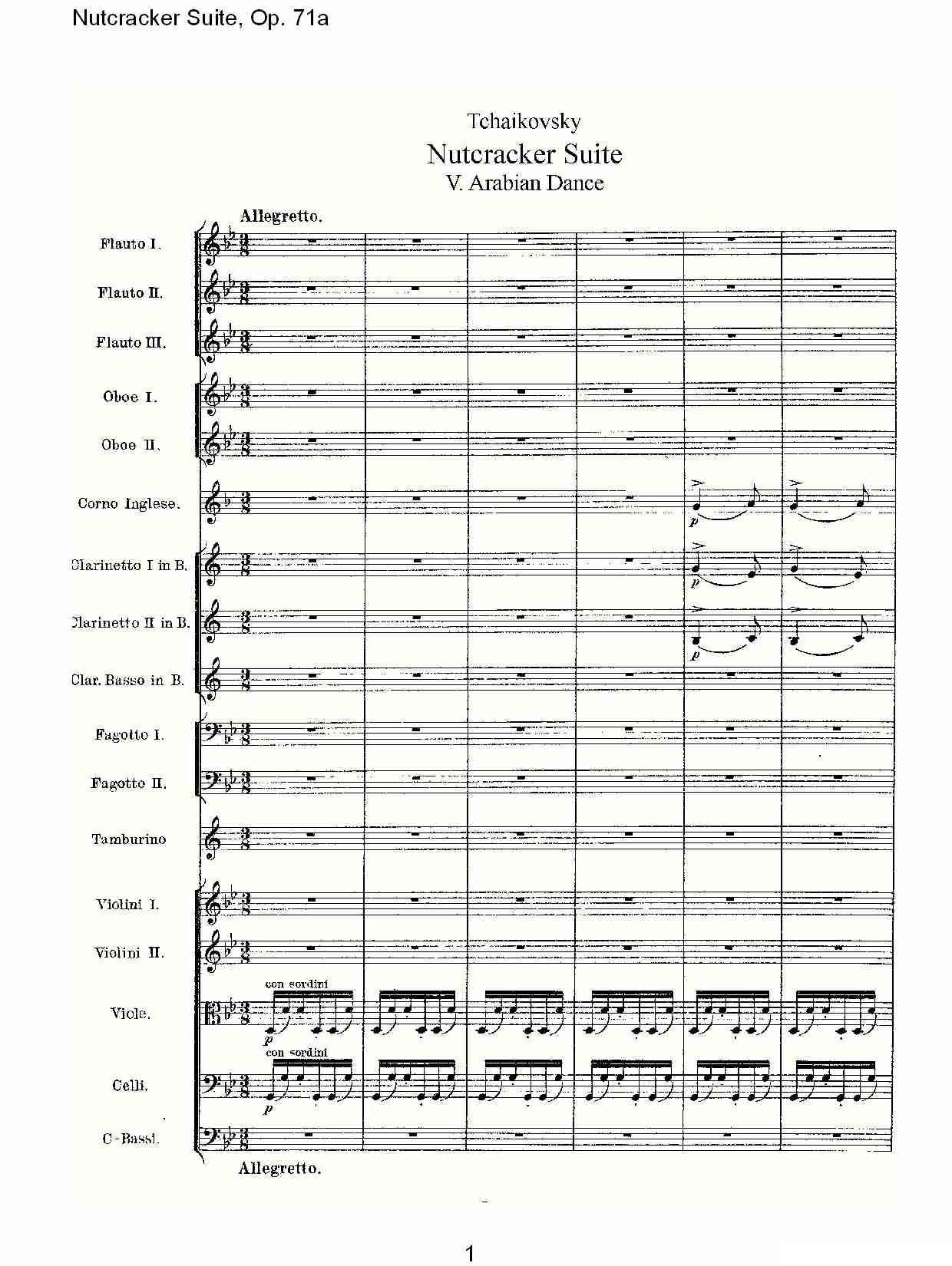 Nutcracker Suite, Op.71a（胡桃夹套曲，Op.71a 第五章）其它曲谱（图1）