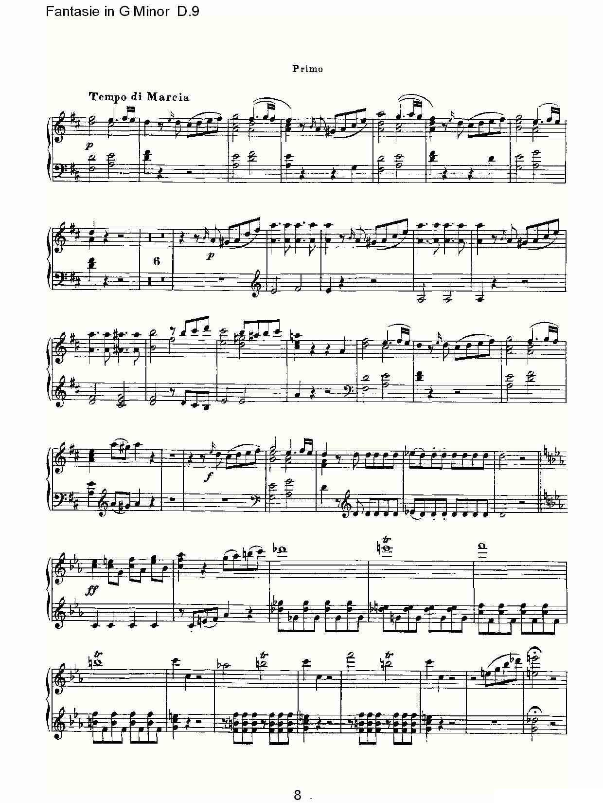 Fantasie in G Minor D.9（G小调幻想曲D.9）其它曲谱（图8）