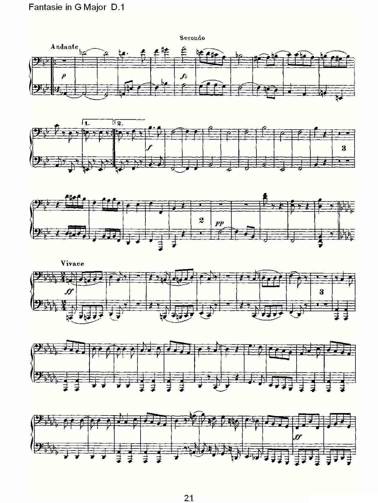 Fantasie in G Major D.1（G大调幻想曲D.1）其它曲谱（图21）