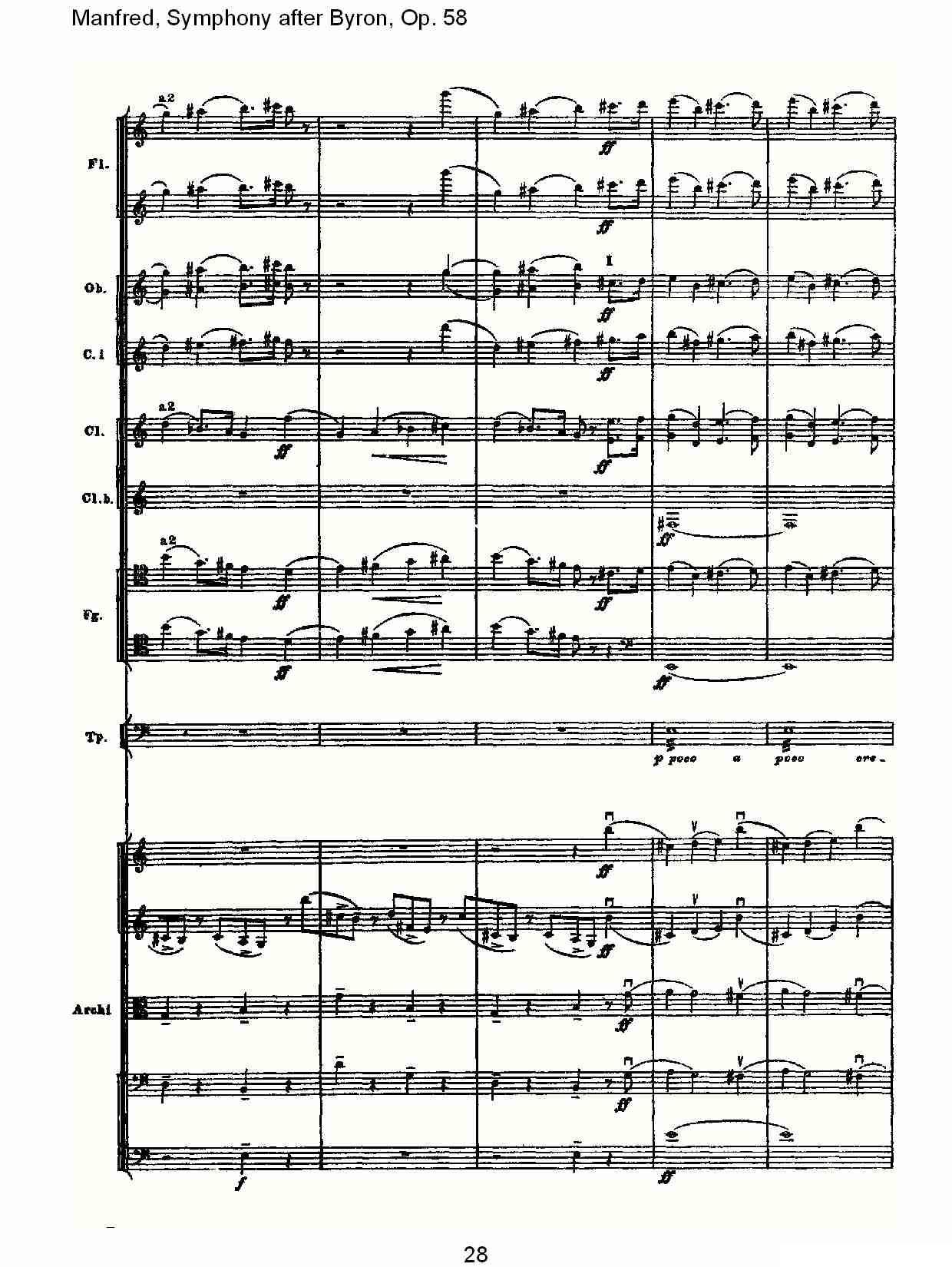 Manfred, Symphony after Byron, Op.58第一乐章（一）其它曲谱（图28）