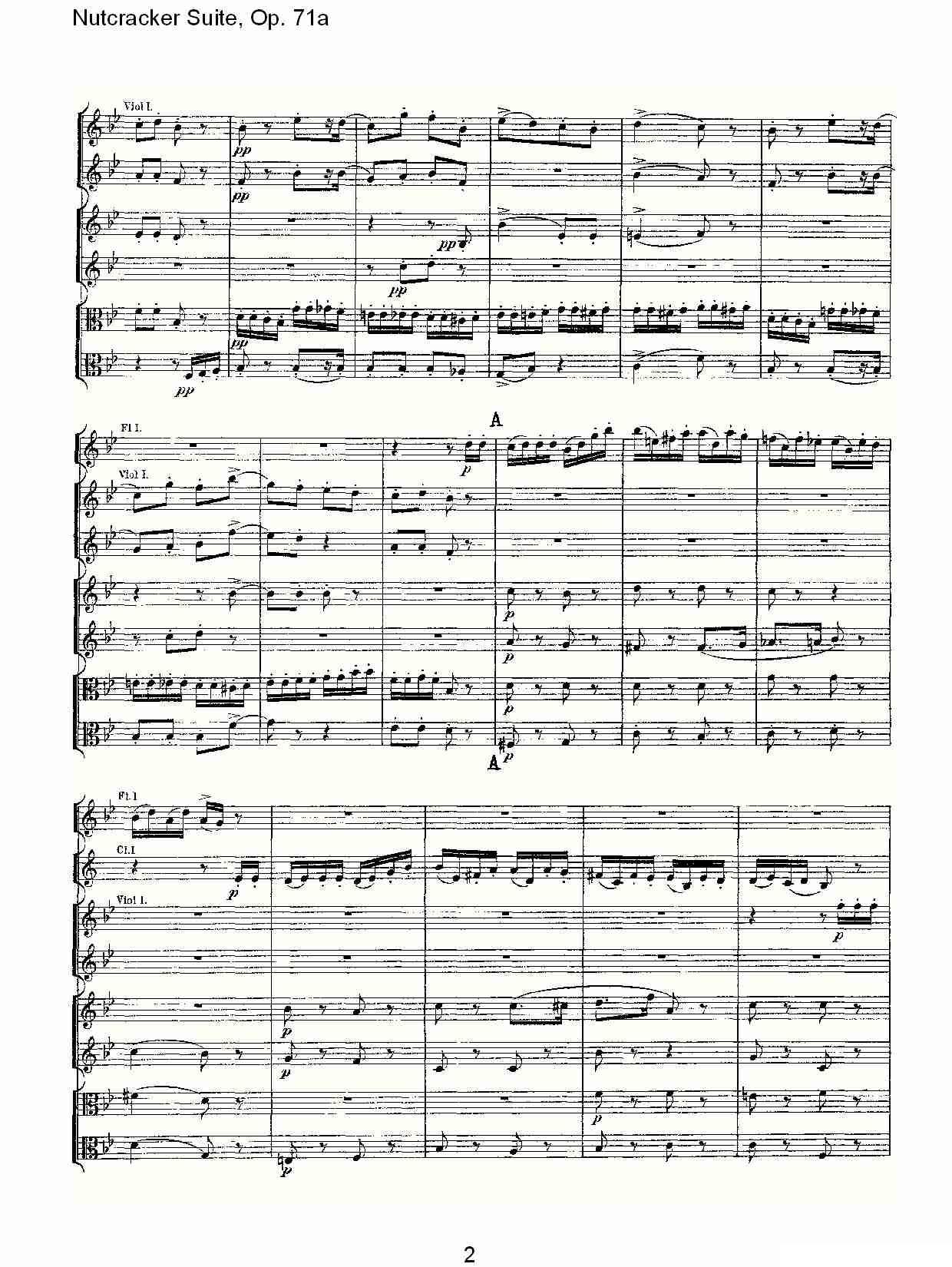 Nutcracker Suite, Op.71a（胡桃夹套曲，Op.71a 第一章）其它曲谱（图2）