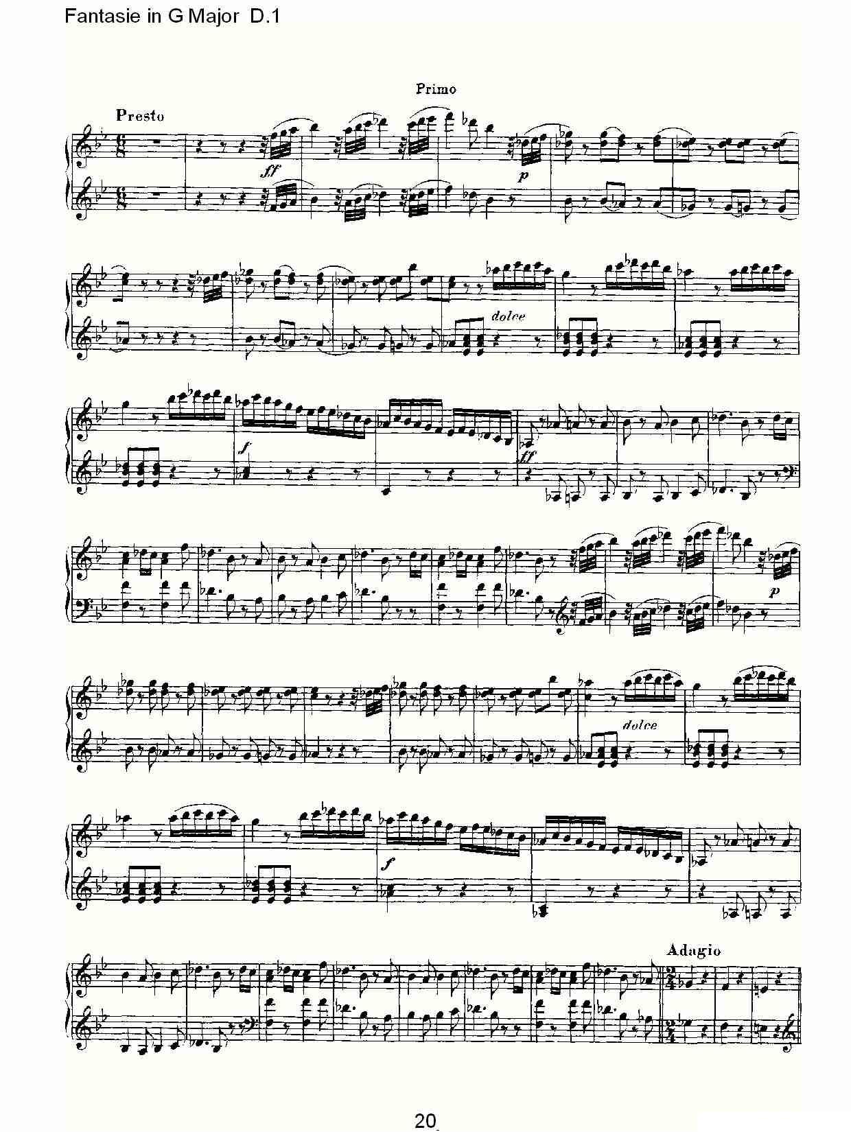 Fantasie in G Major D.1（G大调幻想曲D.1）其它曲谱（图20）