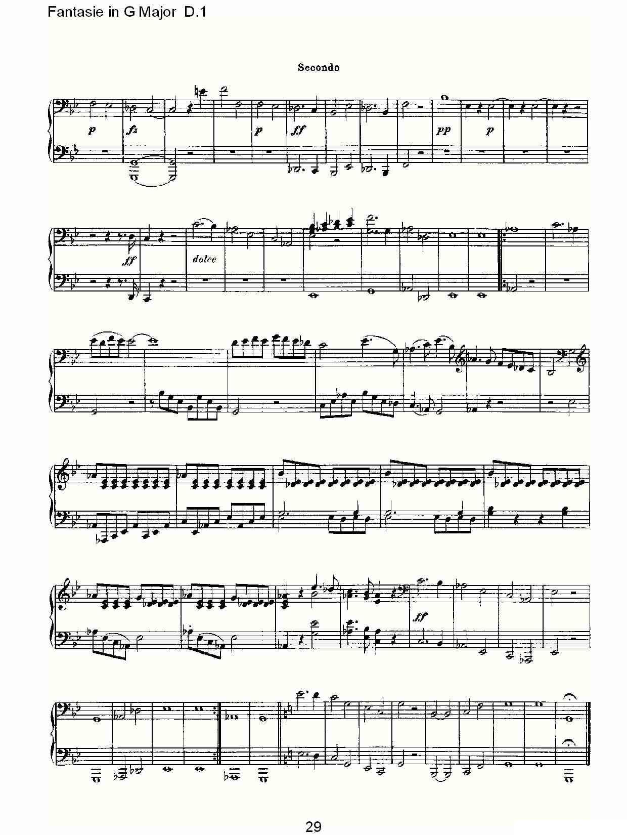Fantasie in G Major D.1（G大调幻想曲D.1）其它曲谱（图29）
