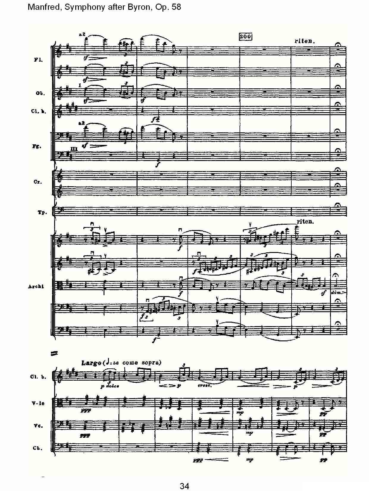 Manfred, Symphony after Byron, Op.58第一乐章（一）其它曲谱（图34）