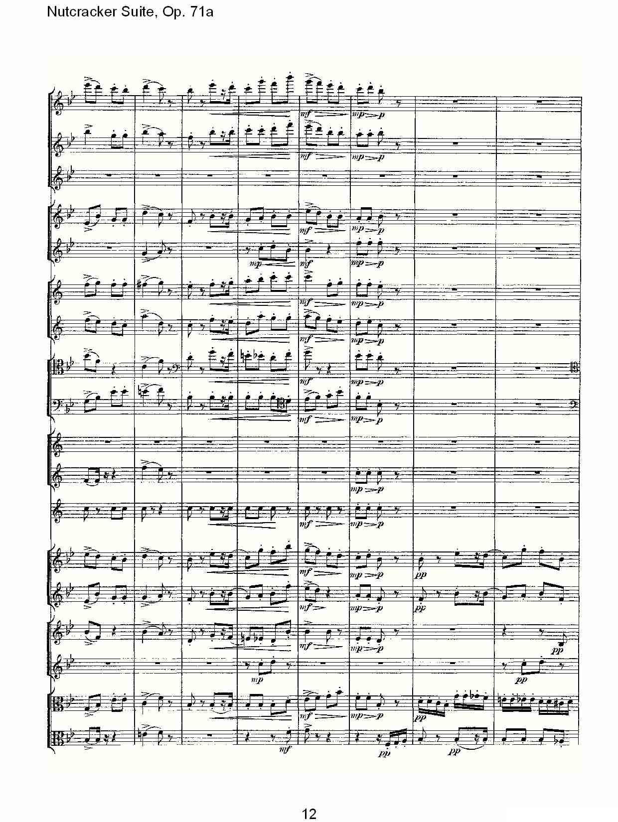Nutcracker Suite, Op.71a（胡桃夹套曲，Op.71a 第一章）其它曲谱（图12）