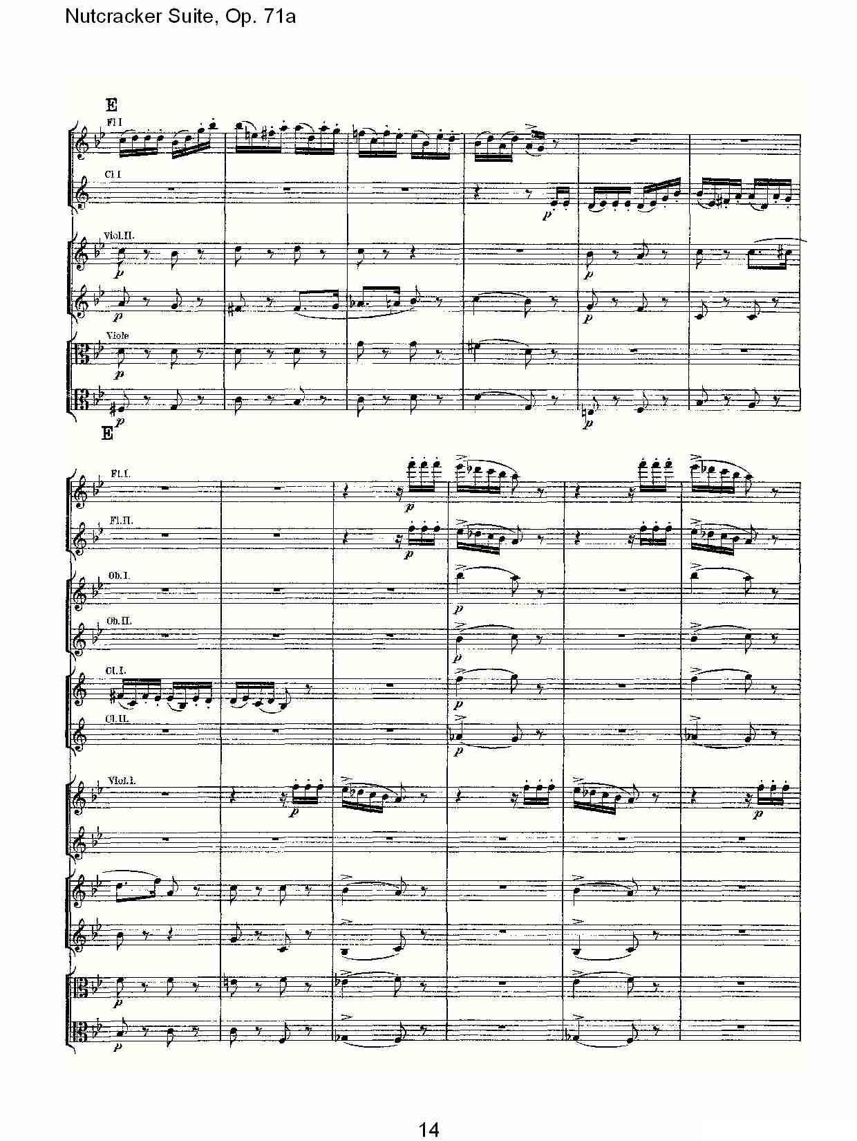 Nutcracker Suite, Op.71a（胡桃夹套曲，Op.71a 第一章）其它曲谱（图14）