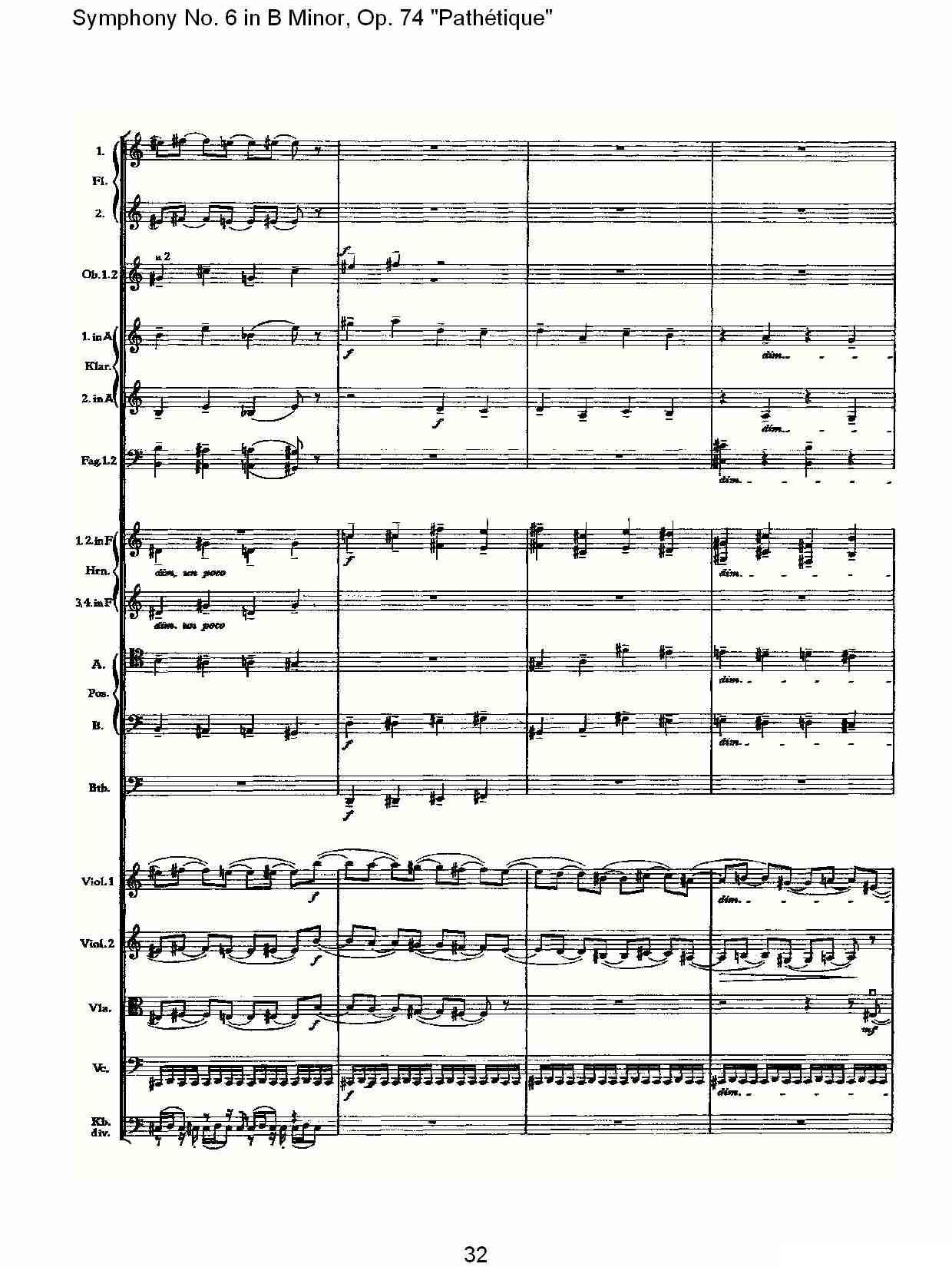 B小调第六交响曲,Op.74（第一乐章[二]）其它曲谱（图2）