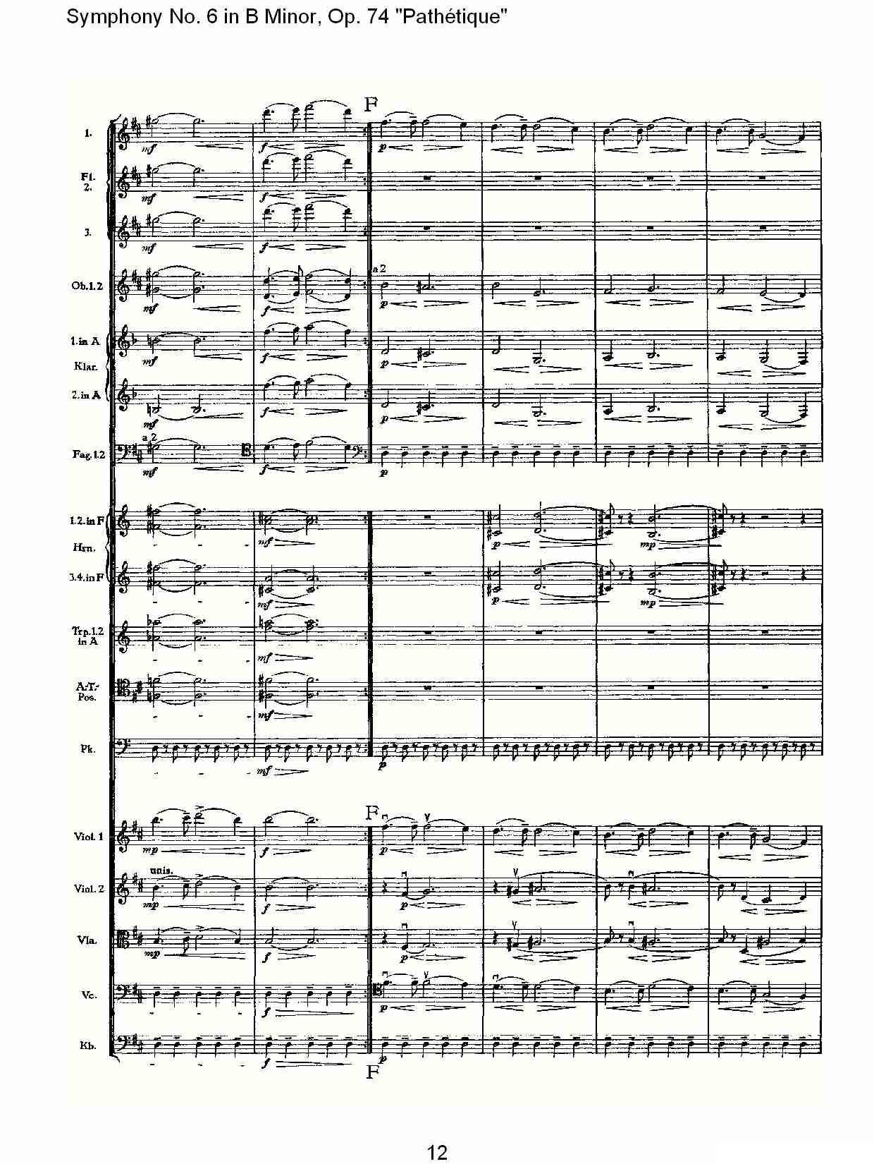 B小调第六交响曲,Op.74（第二乐章）其它曲谱（图12）