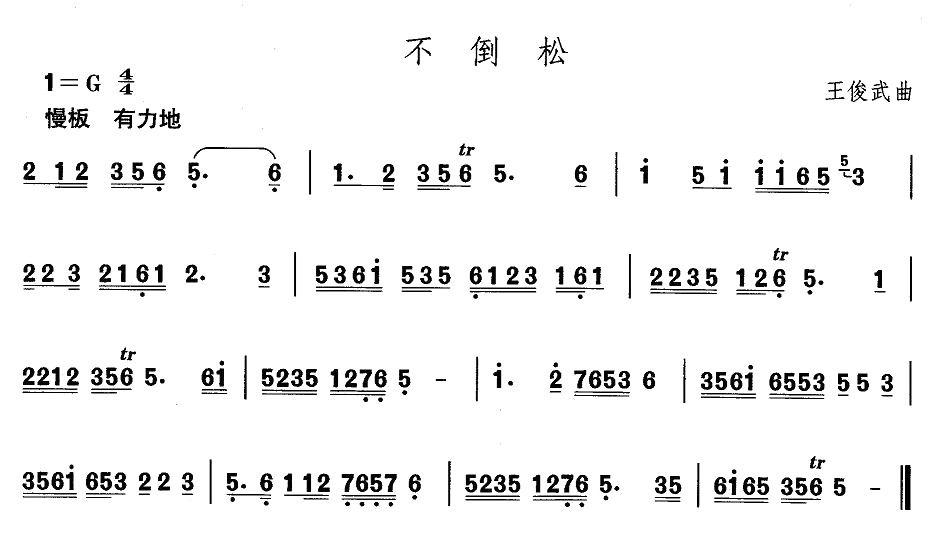 中国民族民间舞曲选（二)山东秧歌：不倒）其它曲谱（图1）