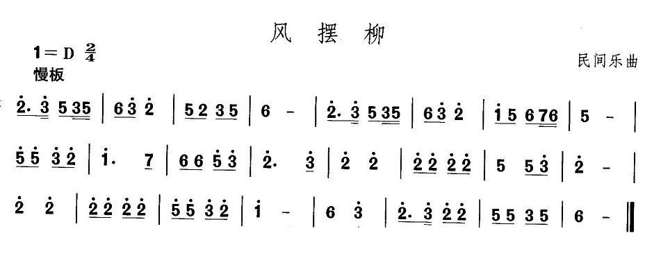 中国民族民间舞曲选（三)河北地秧歌：风摆）其它曲谱（图1）
