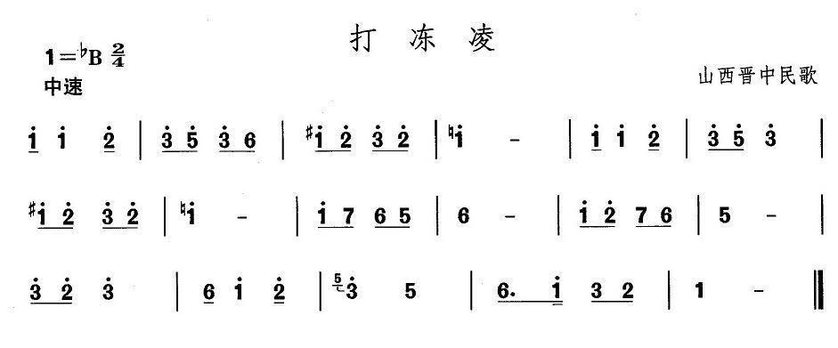 中国民族民间舞曲选（四)山西秧歌：打冰）其它曲谱（图1）