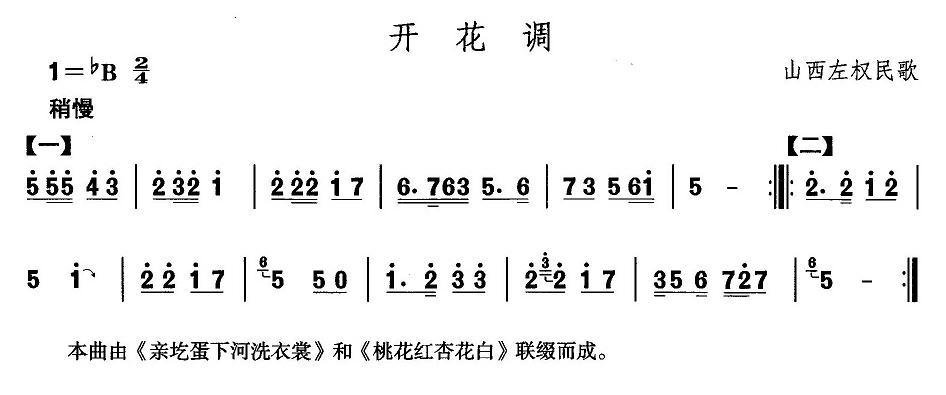 中国民族民间舞曲选（四)山西秧歌：开花）其它曲谱（图1）