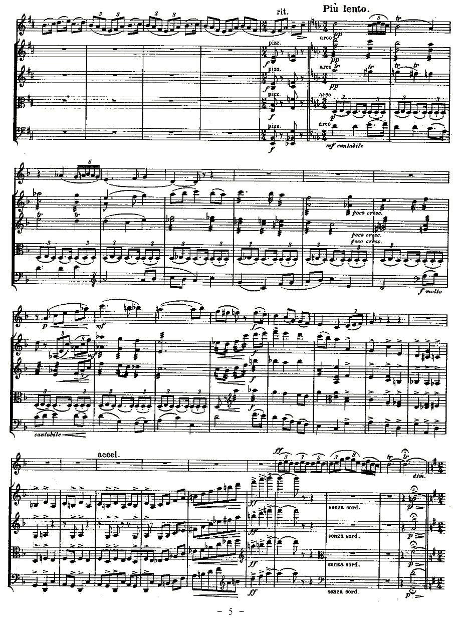 QUINTET.No3.（双簧管+弦乐五重奏第三乐章、总谱）其它曲谱（图5）