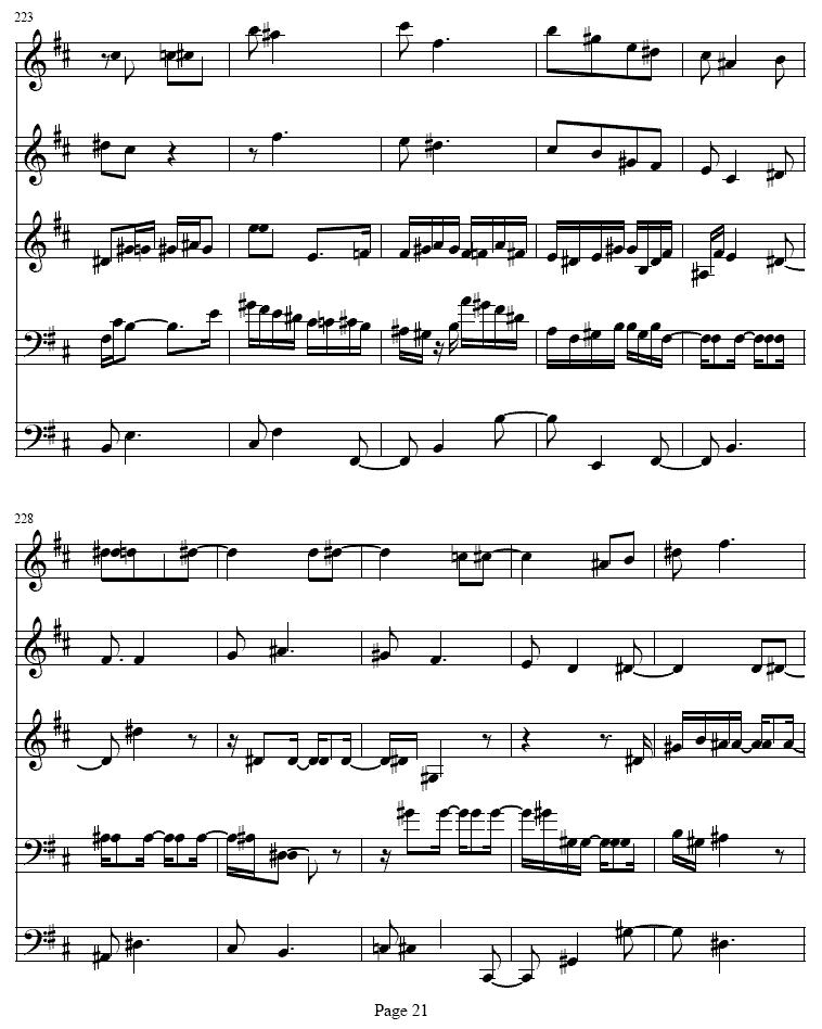 b小调单簧管与弦乐五重奏其它曲谱（图21）