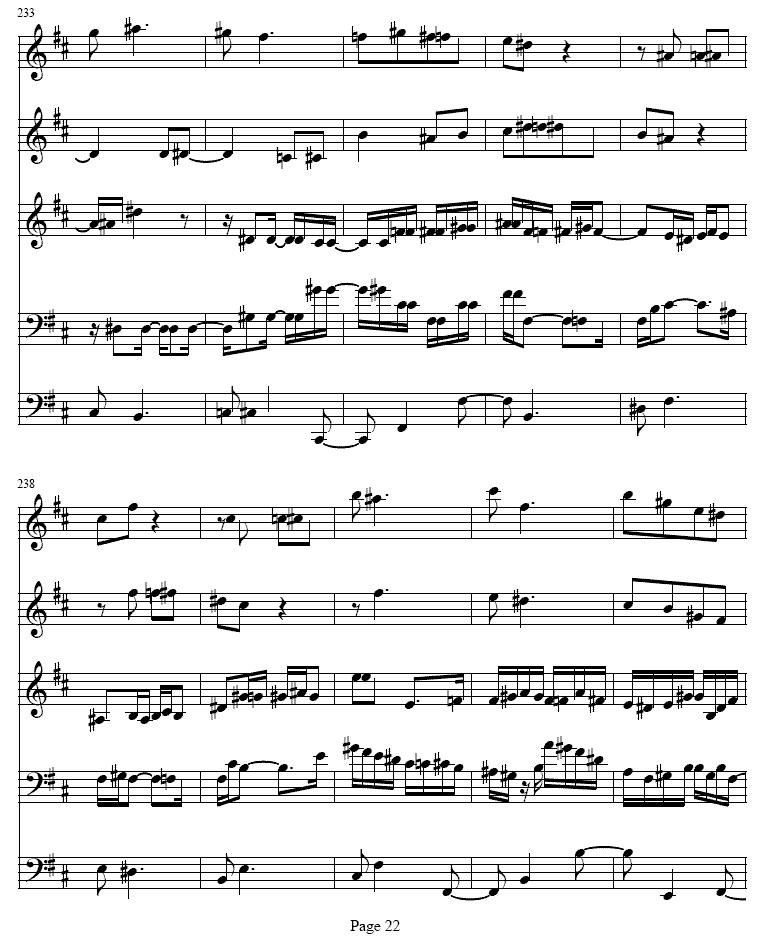 b小调单簧管与弦乐五重奏其它曲谱（图22）