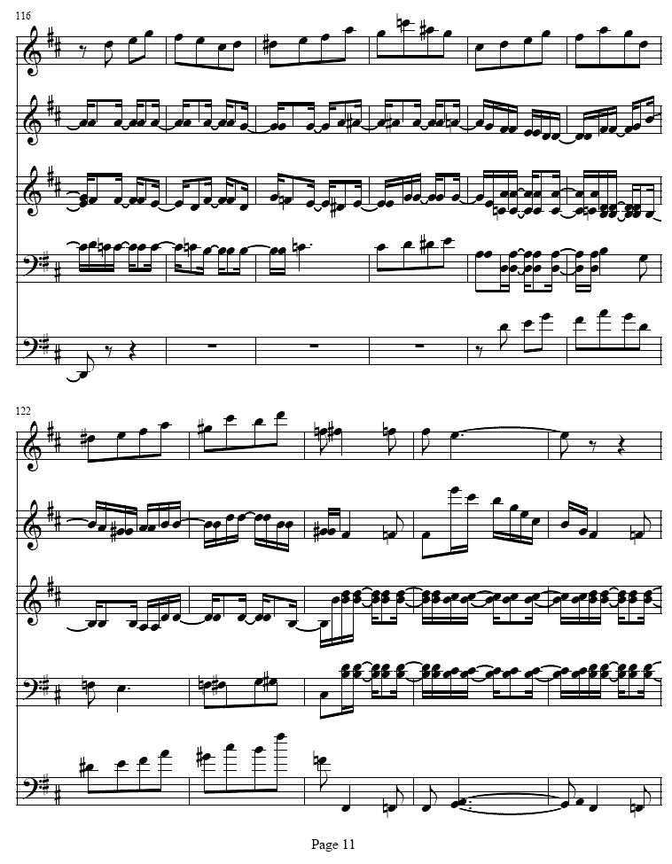 b小调单簧管与弦乐五重奏其它曲谱（图11）
