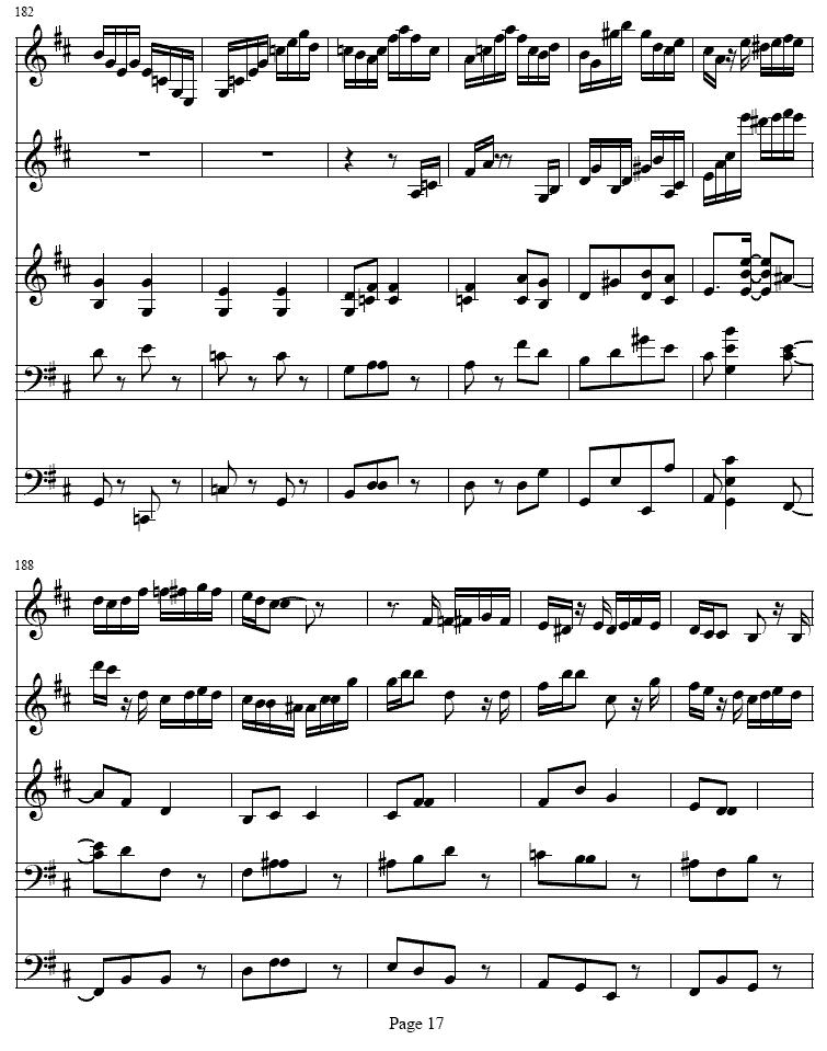 b小调单簧管与弦乐五重奏其它曲谱（图17）