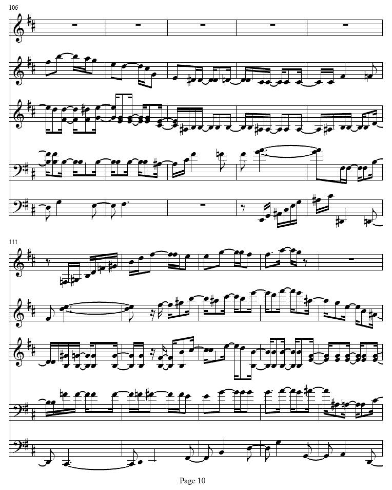 b小调单簧管与弦乐五重奏其它曲谱（图10）