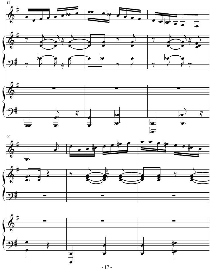吉普赛之歌（小号+双钢琴）其它曲谱（图17）