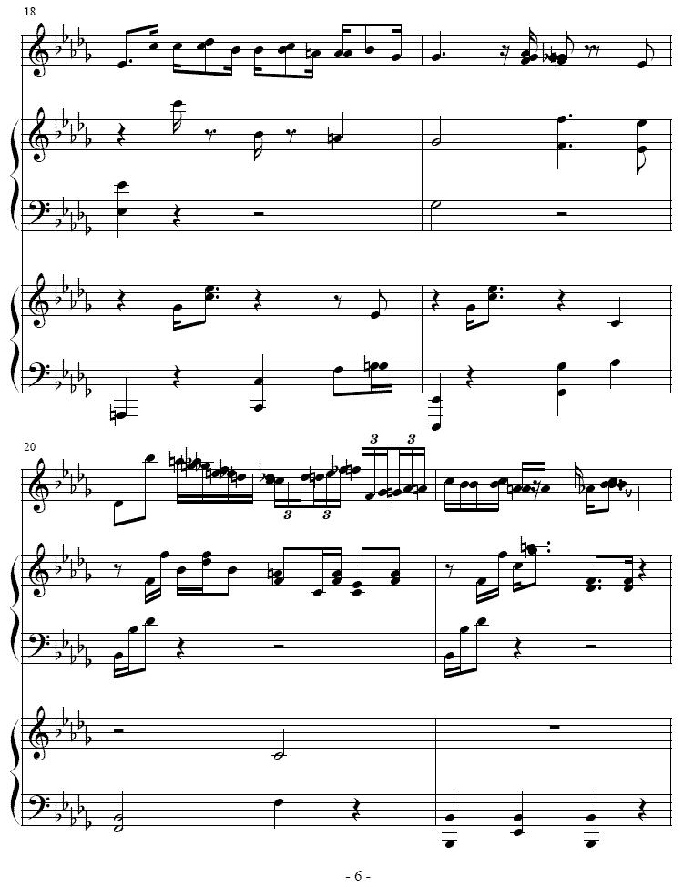 吉普赛之歌（小号+双钢琴）其它曲谱（图6）
