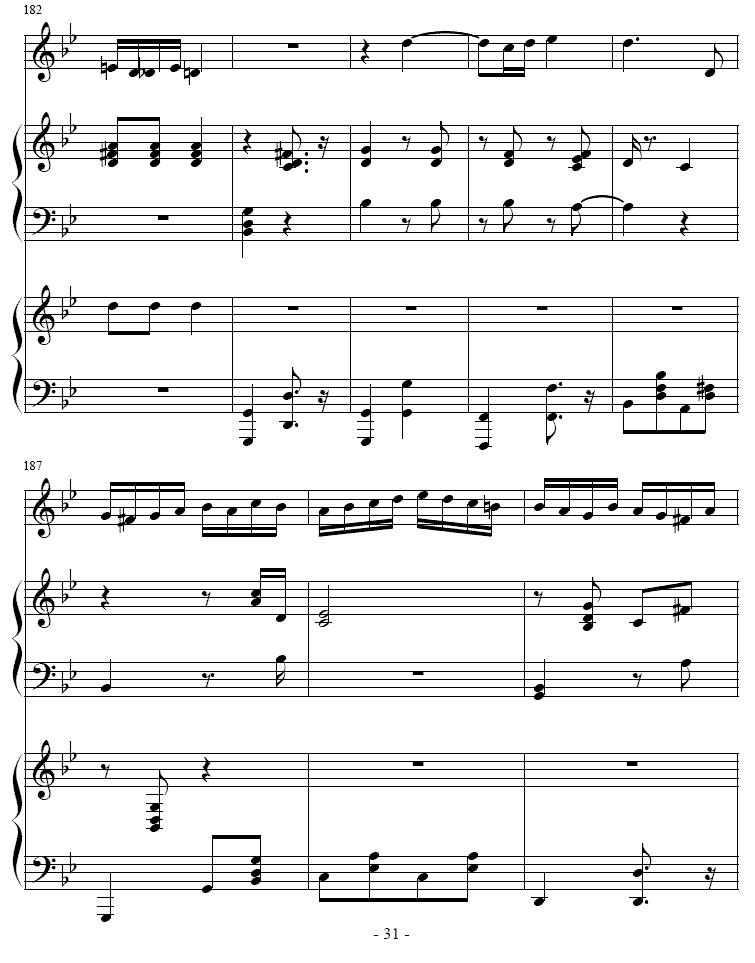 吉普赛之歌（小号+双钢琴）其它曲谱（图31）