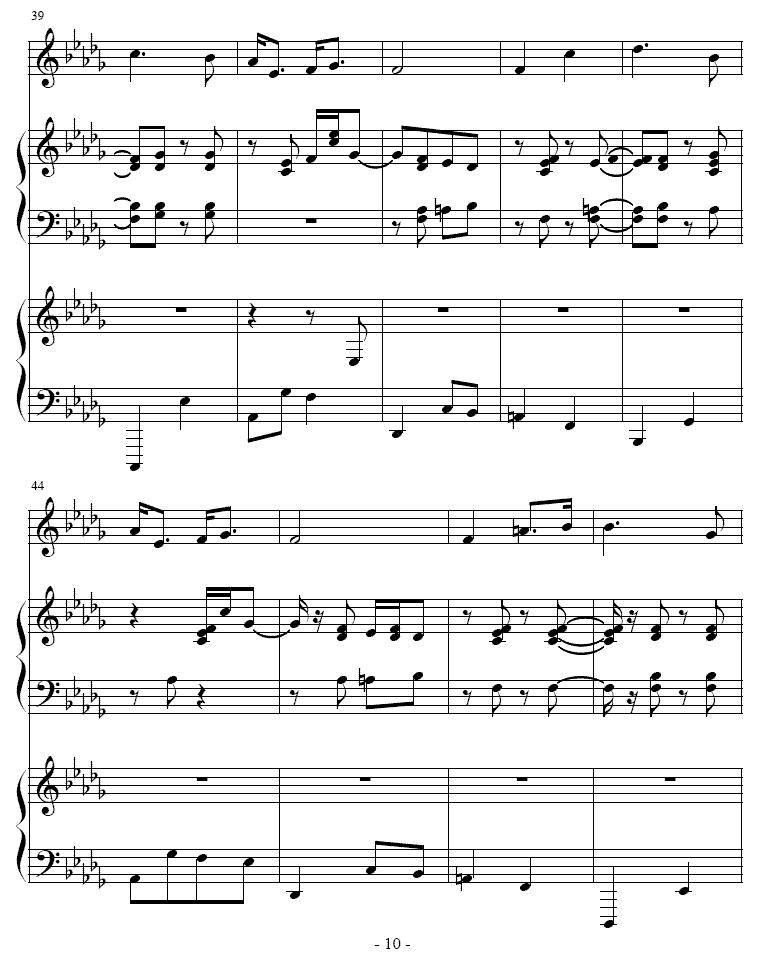 吉普赛之歌（小号+双钢琴）其它曲谱（图10）