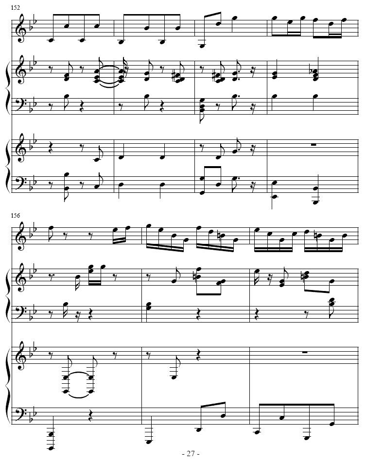 吉普赛之歌（小号+双钢琴）其它曲谱（图27）