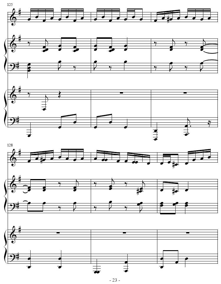 吉普赛之歌（小号+双钢琴）其它曲谱（图23）
