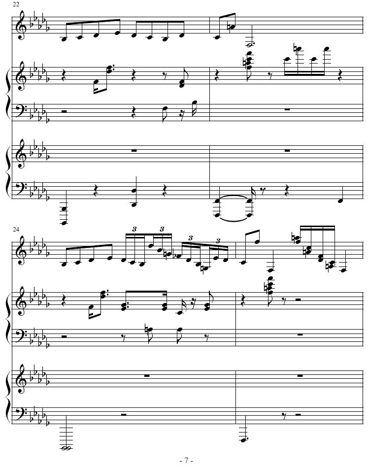 吉普赛之歌（小号+双钢琴）其它曲谱（图7）