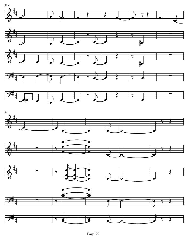 b小调单簧管与弦乐五重奏其它曲谱（图29）