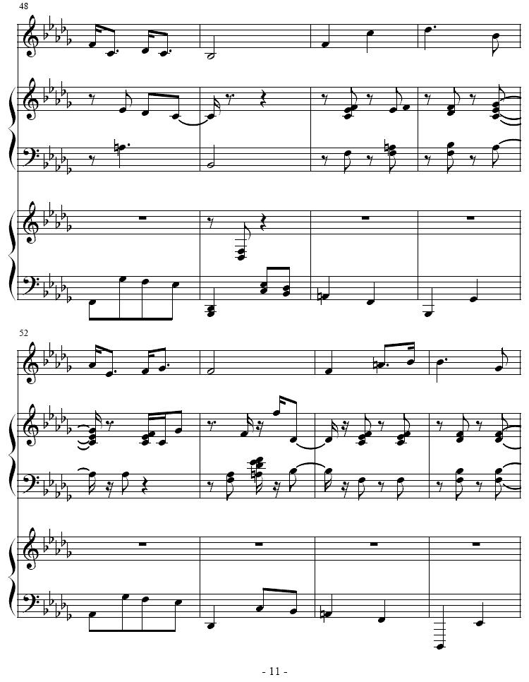 吉普赛之歌（小号+双钢琴）其它曲谱（图11）
