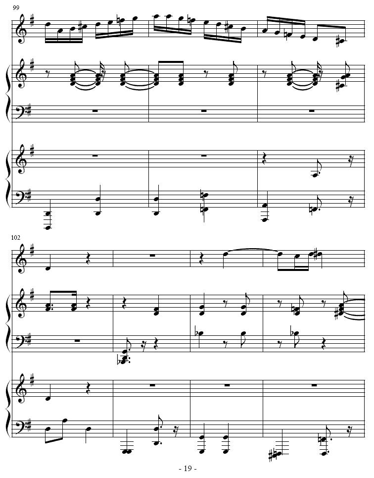 吉普赛之歌（小号+双钢琴）其它曲谱（图19）