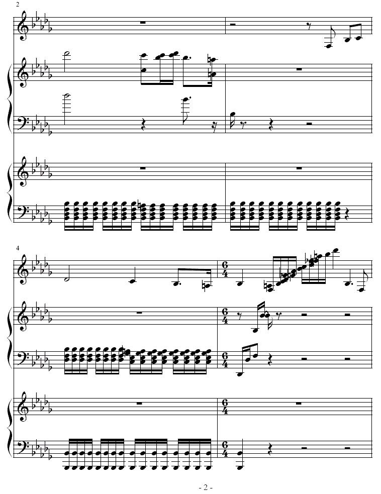 吉普赛之歌（小号+双钢琴）其它曲谱（图2）
