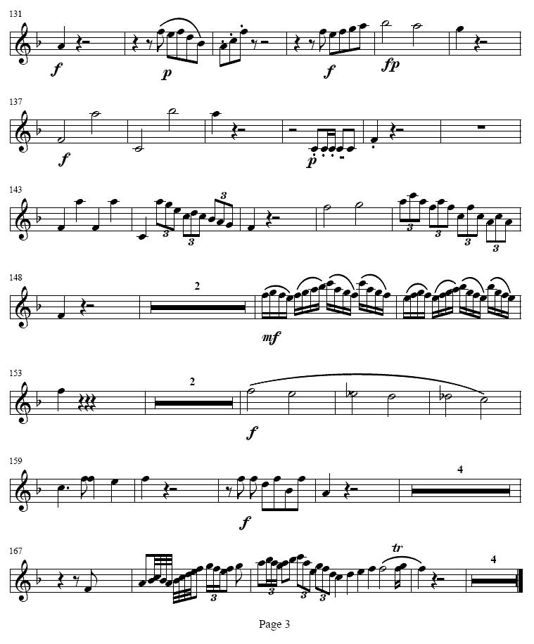 降E大调协奏曲（第一乐章 [小号谱]）其它曲谱（图3）