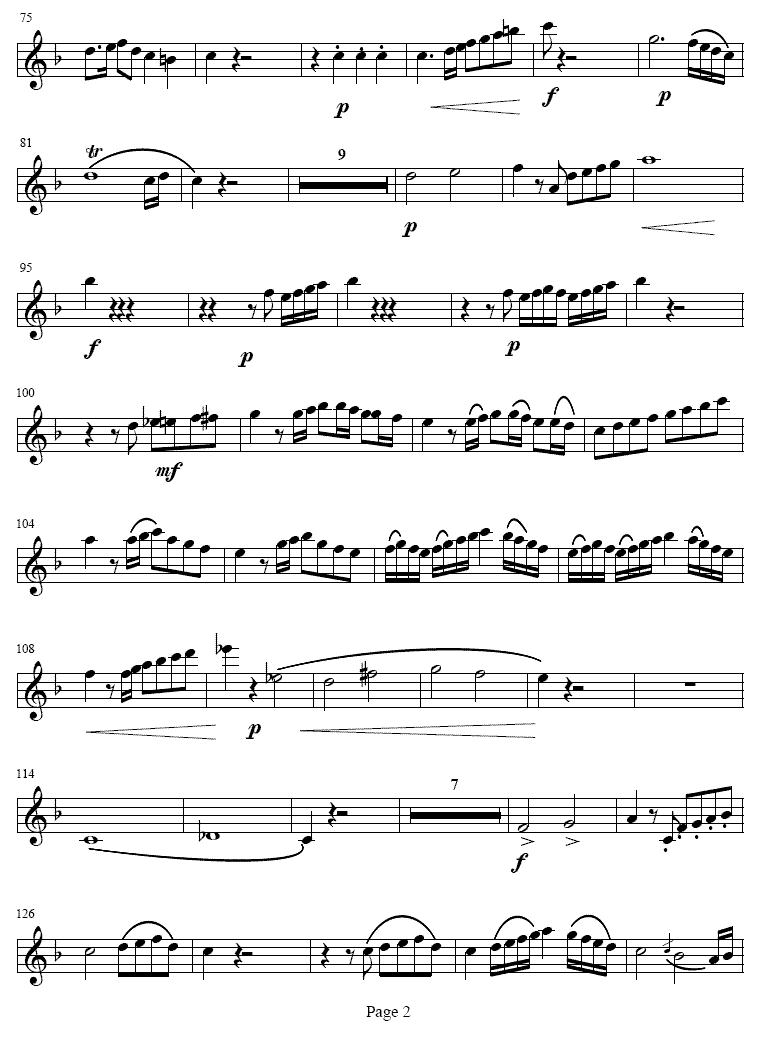 降E大调协奏曲（第一乐章 [小号谱]）其它曲谱（图2）