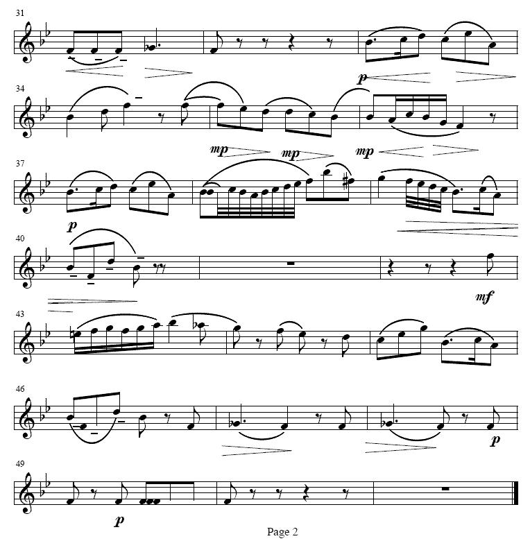降E大调协奏曲（第二乐章 [小号谱]）其它曲谱（图2）