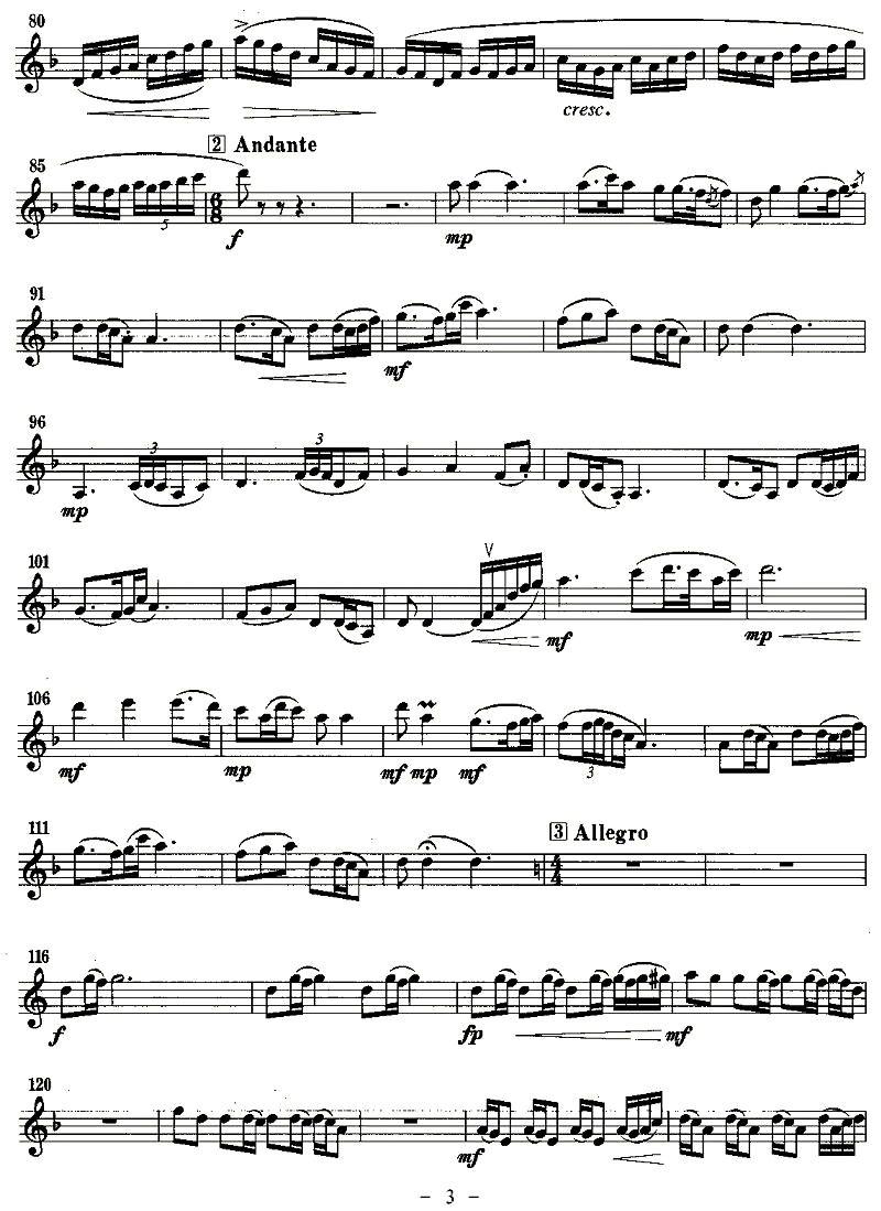 边疆的田野（单簧管）其它曲谱（图3）