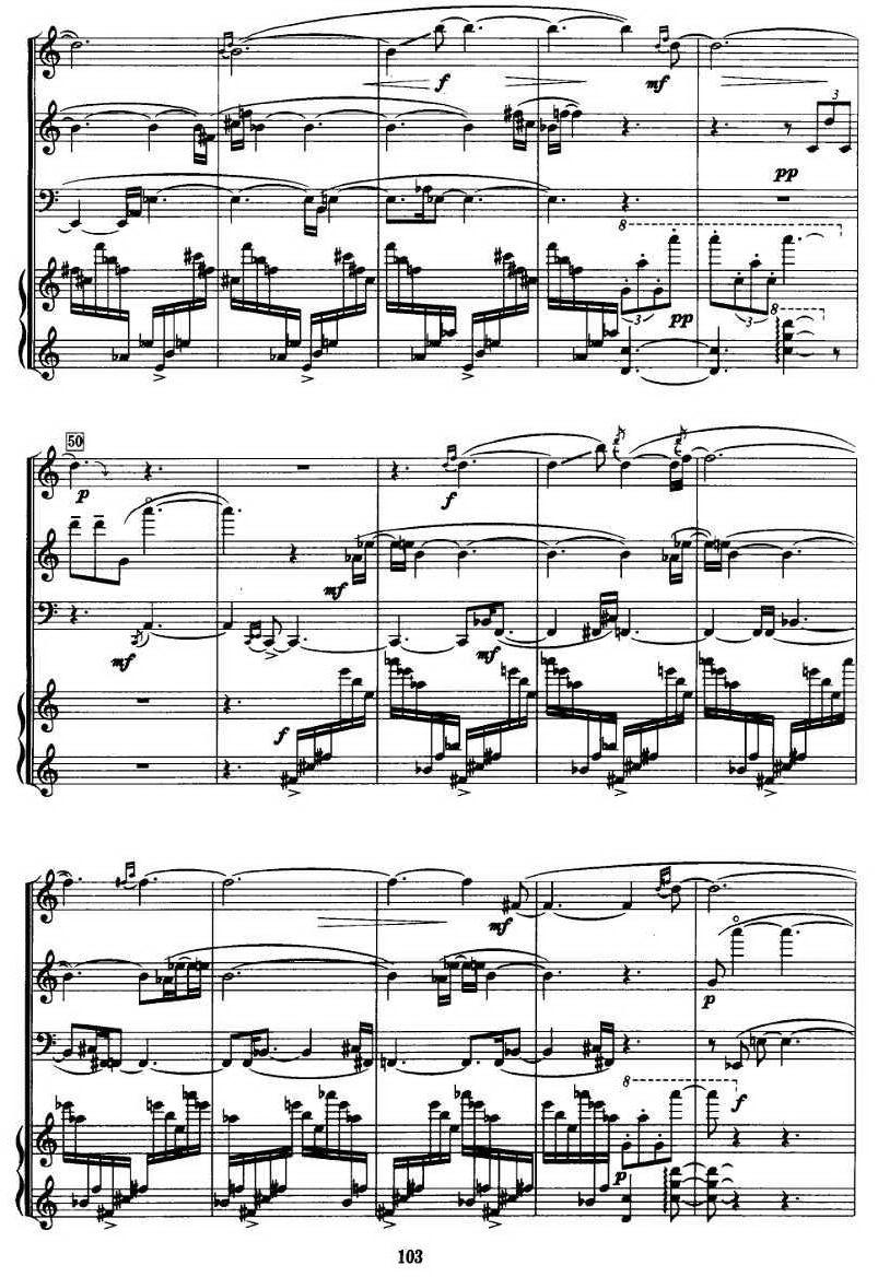 飞歌（单簧管+小提琴+大提琴+钢琴）其它曲谱（图4）