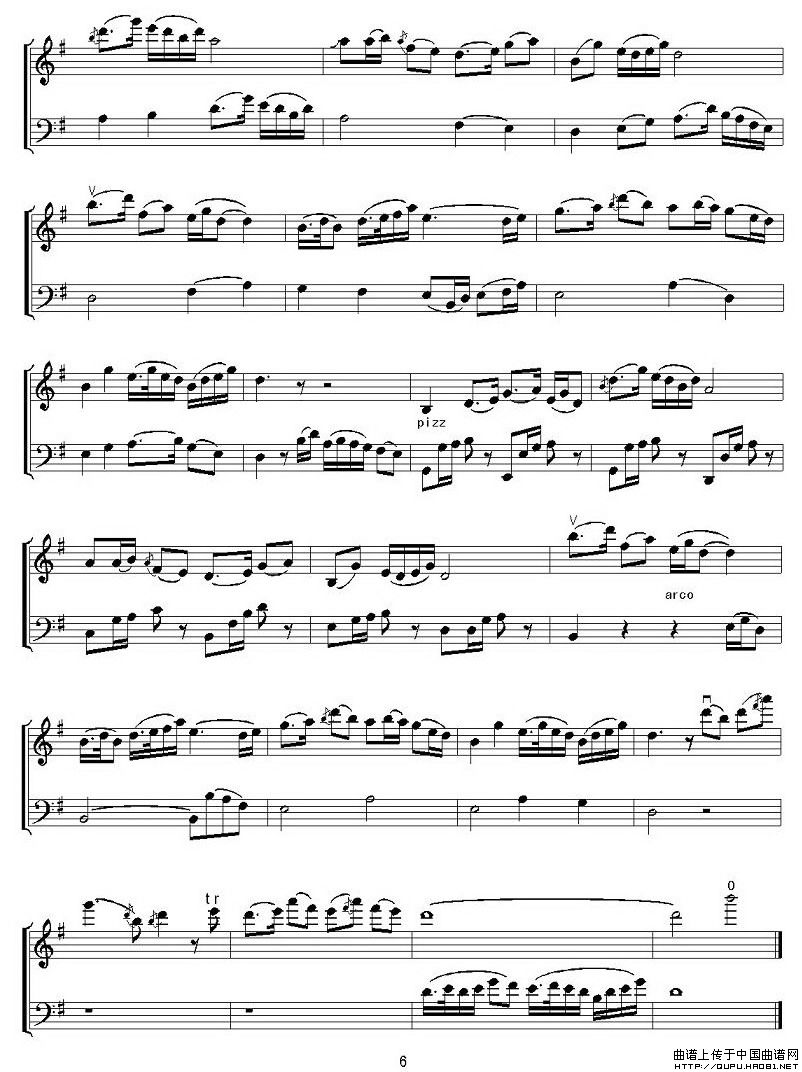 梁山伯与祝英台（大小提琴二重奏）P6其它曲谱（图1）