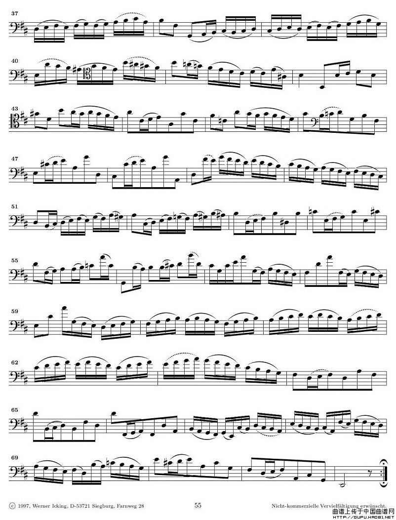 巴赫无伴奏大提琴练习曲之六P6其它曲谱（图1）