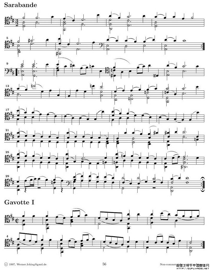 巴赫无伴奏大提琴练习曲之六P7其它曲谱（图1）