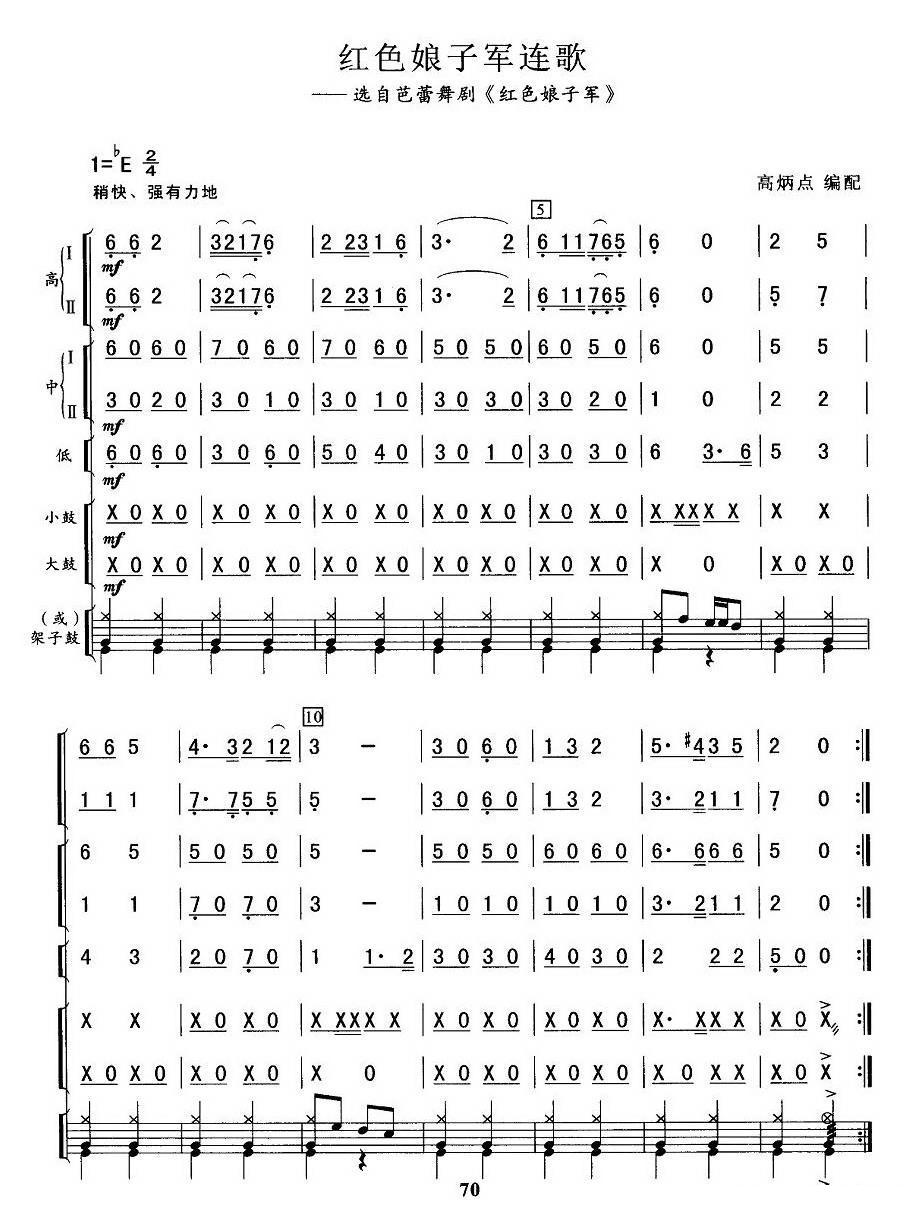 红色娘子军连歌（总谱）其它曲谱（图1）