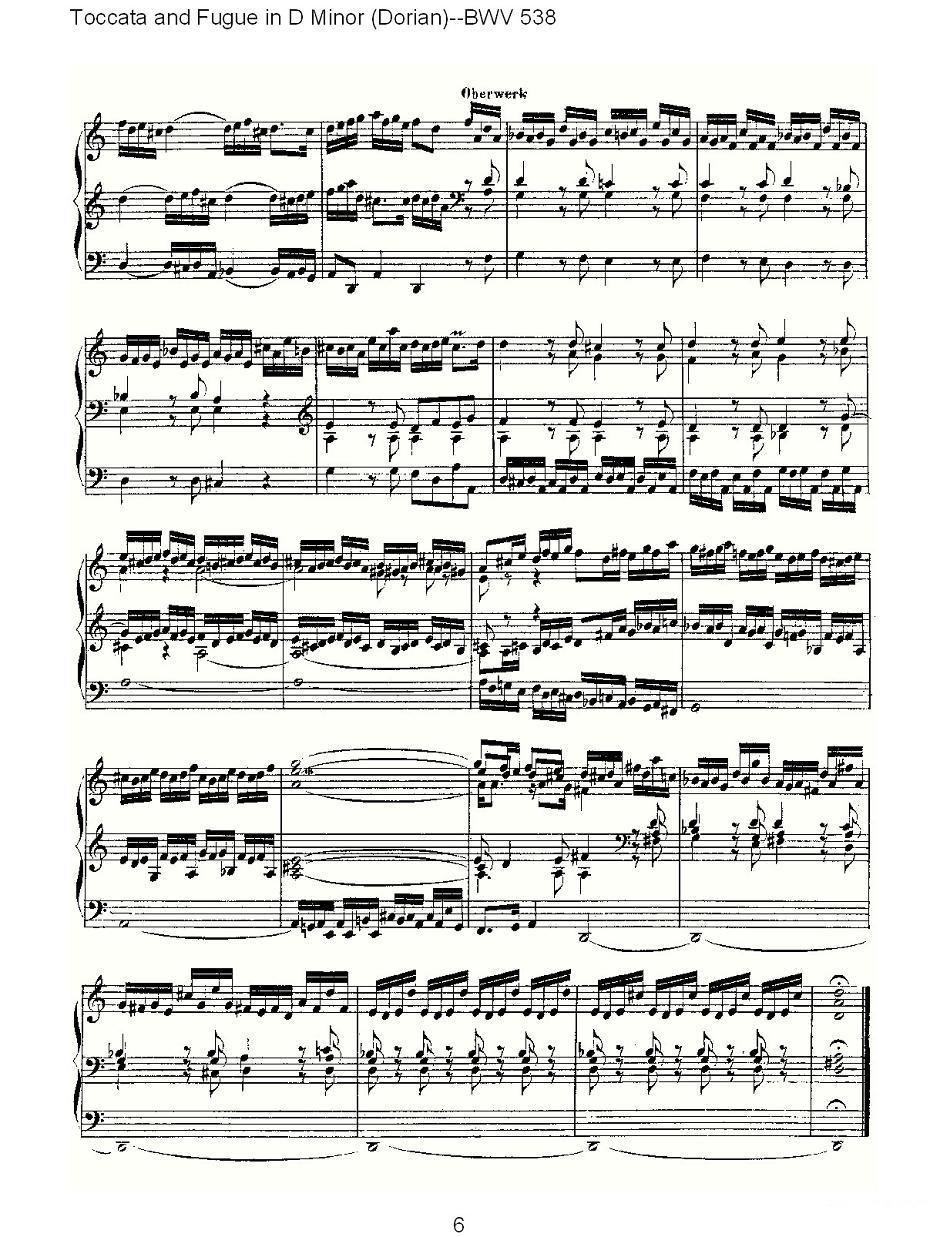 D小调托卡塔与赋格（管风琴谱）其它曲谱（图6）