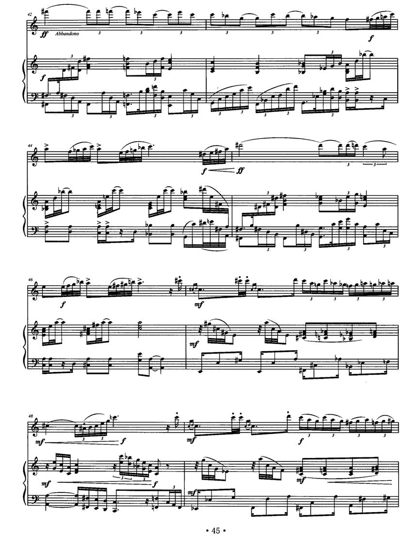 暮笛（长笛+钢琴）其它曲谱（图4）