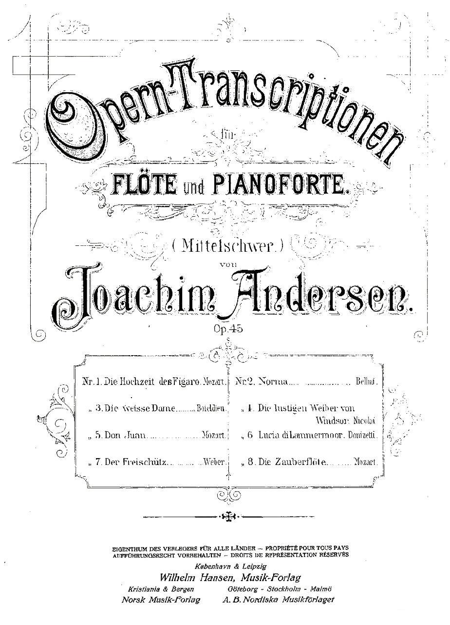 Opern-Transcriptionen.Op.45-2（长笛+钢琴伴奏）其它曲谱（图1）