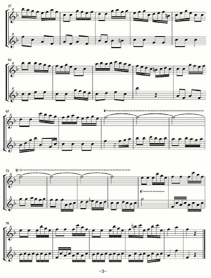 Allegro for Musical Clock（二重奏）其它曲谱（图3）