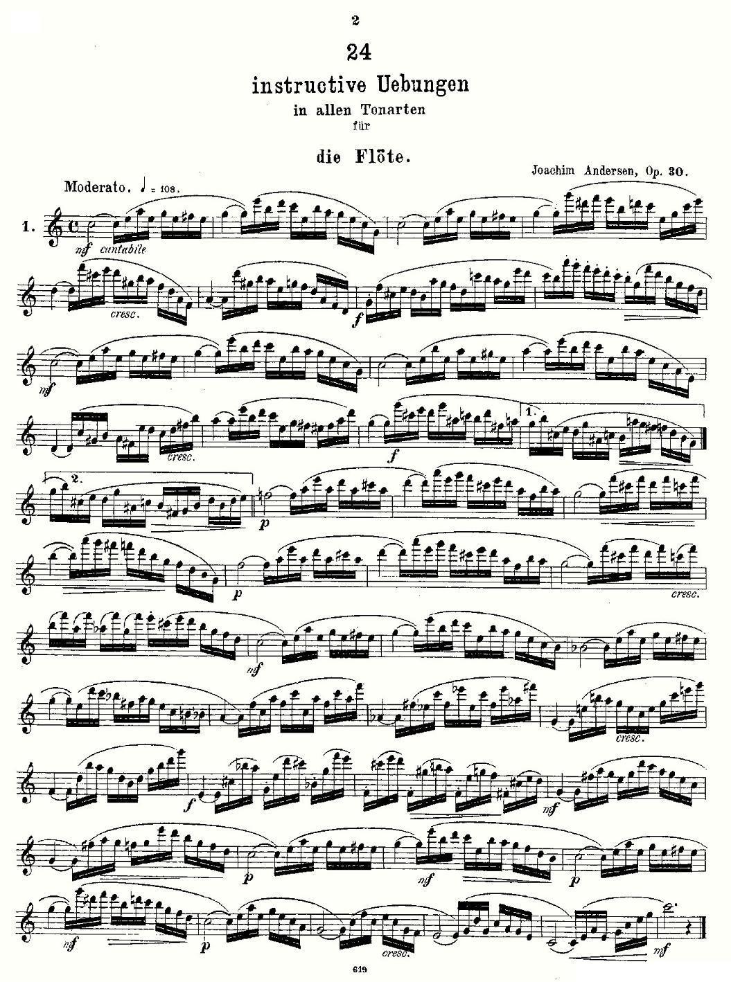 Andersen etude op30 之1—12（练习曲作品30号）其它曲谱（图2）