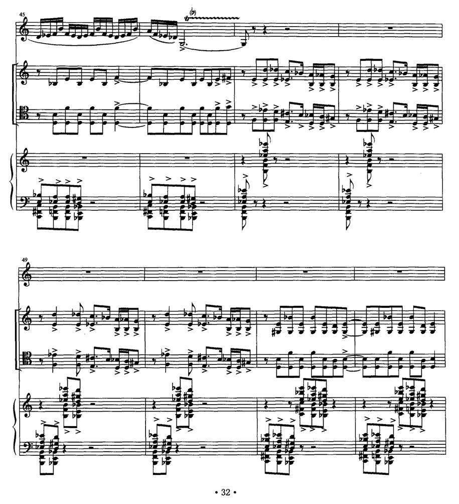 四重奏 op．41（为小提琴、大提琴、单簧管与钢琴而作）其它曲谱（图9）