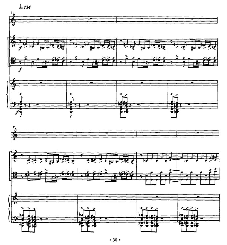 四重奏 op．41（为小提琴、大提琴、单簧管与钢琴而作）其它曲谱（图7）