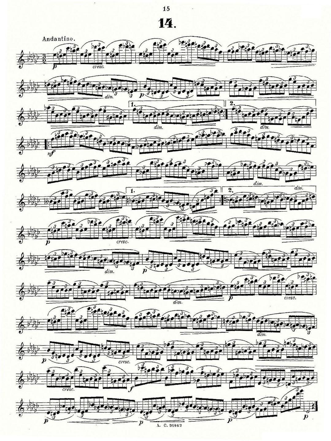 24首长笛练习曲 Op.21 之13—24其它曲谱（图3）
